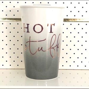14 oz double wall ceramic travel mug